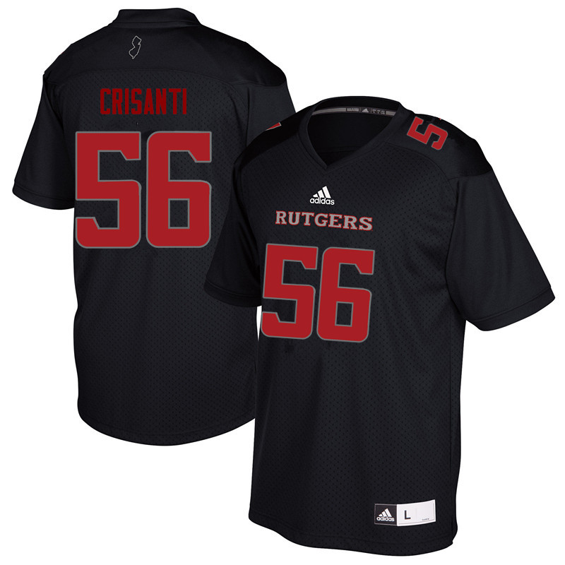 Men #56 Donato Crisanti Rutgers Scarlet Knights College Football Jerseys Sale-Black